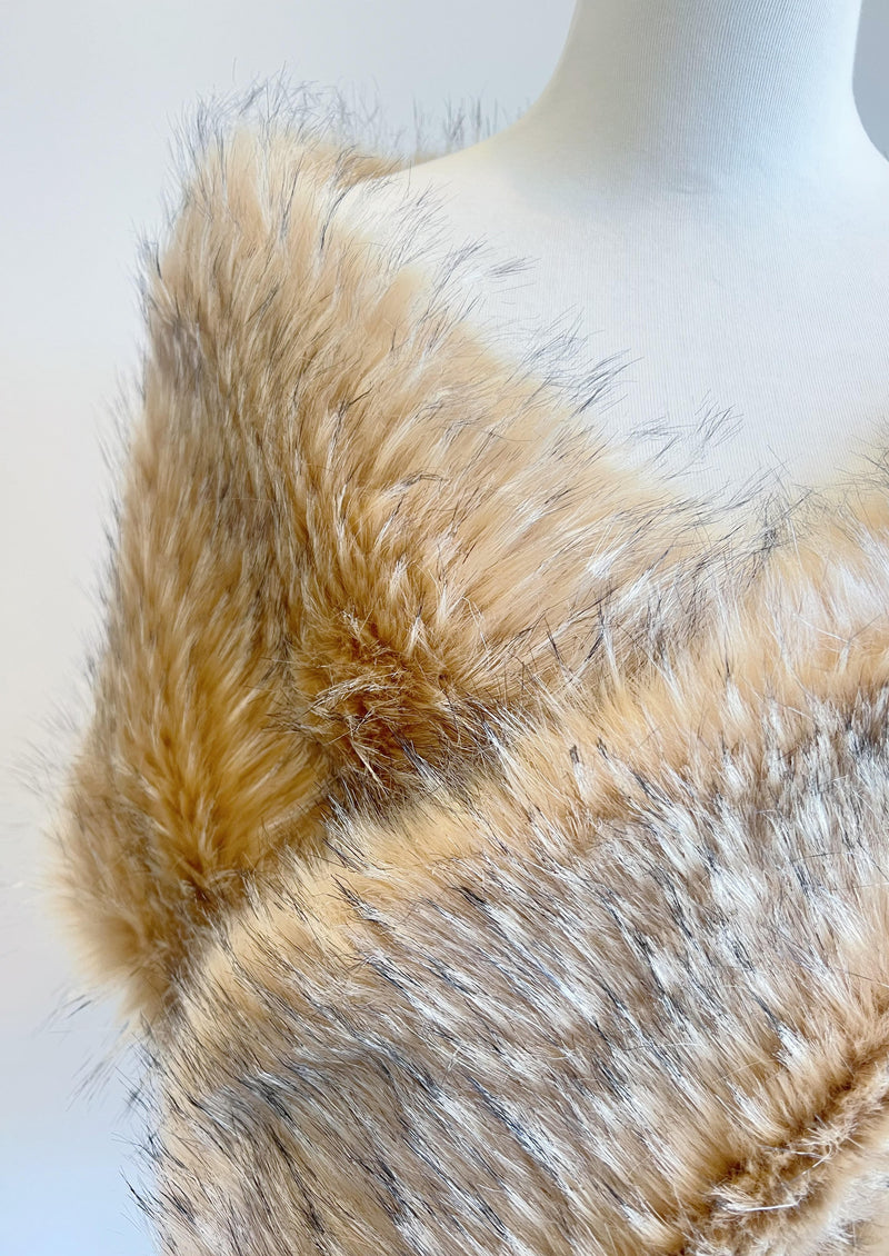 Honey Brown Fur Shawl (Lilian HBrw02)