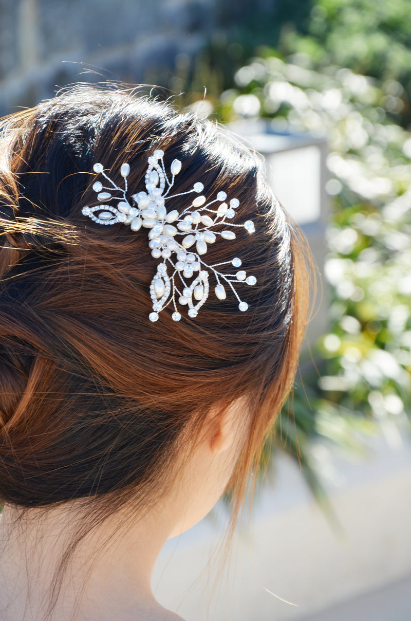 Bridal Silver Hair Comb