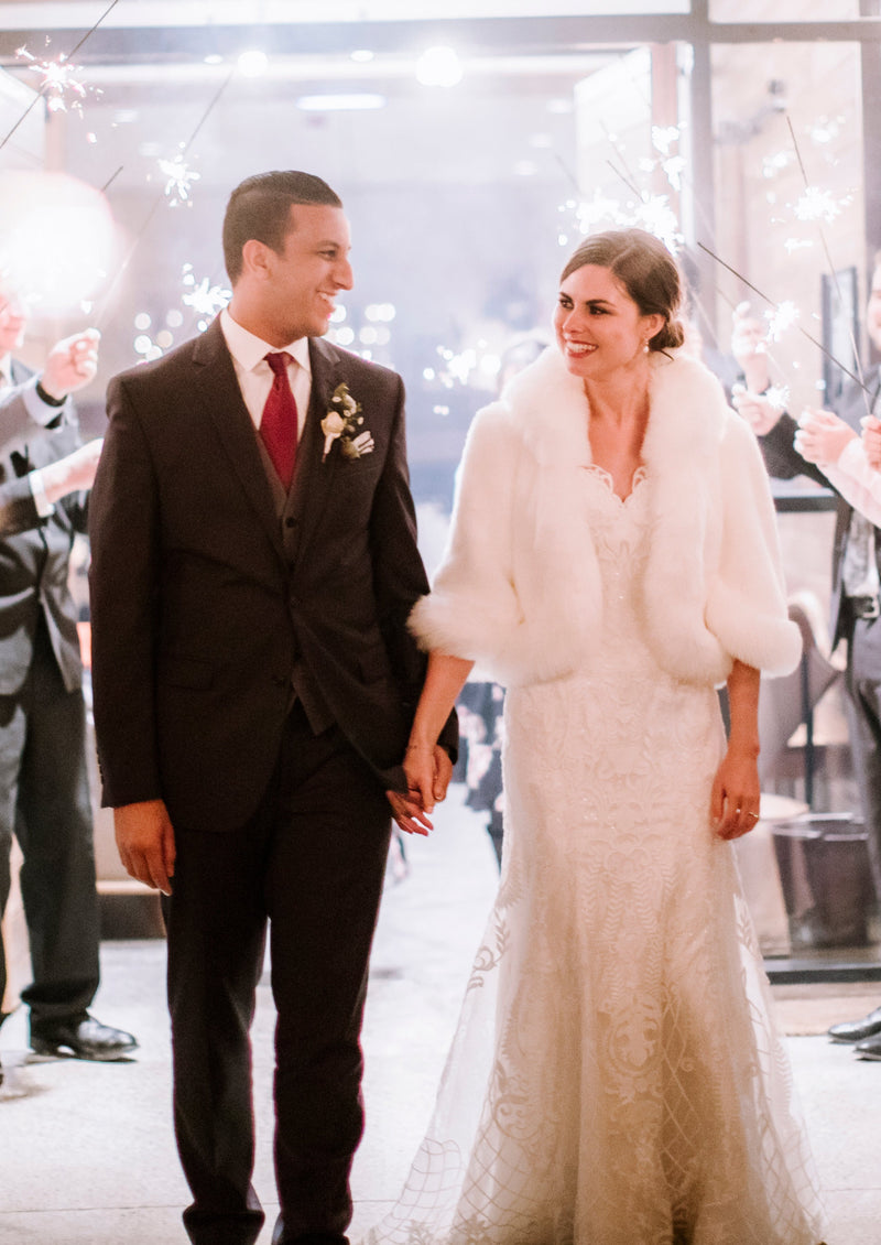 Winter Wedding Dress With Cape Ivory White Fur Jacket (Chole Wht01) Sissily Designs Winter Wedding Dress With Cape Ivory White Fur Jacket (Chole Wht01) Sissily Designs