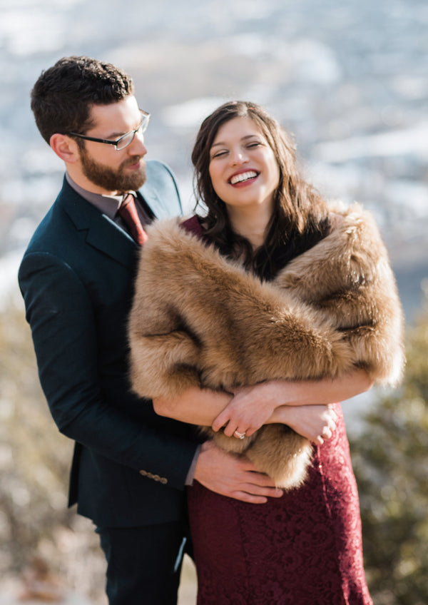 Brown Fur Shawl (Lilian LBrw03)