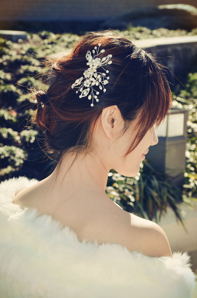 Bridal Silver Hair Comb