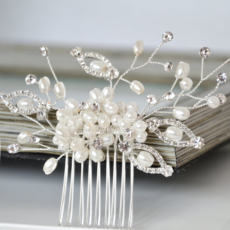 Bridal Silver Hair Comb