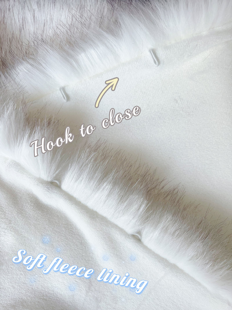 Ivory / White Fur Shawl (Lilian Ivy03)