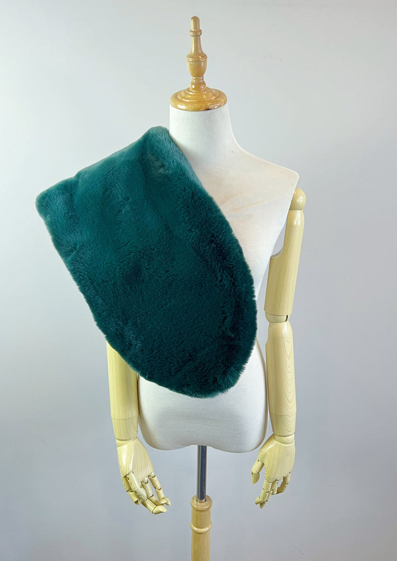 Vintage Green Fur Wrap (Serena Grn05) - CUSTOM ORDER ONLY
