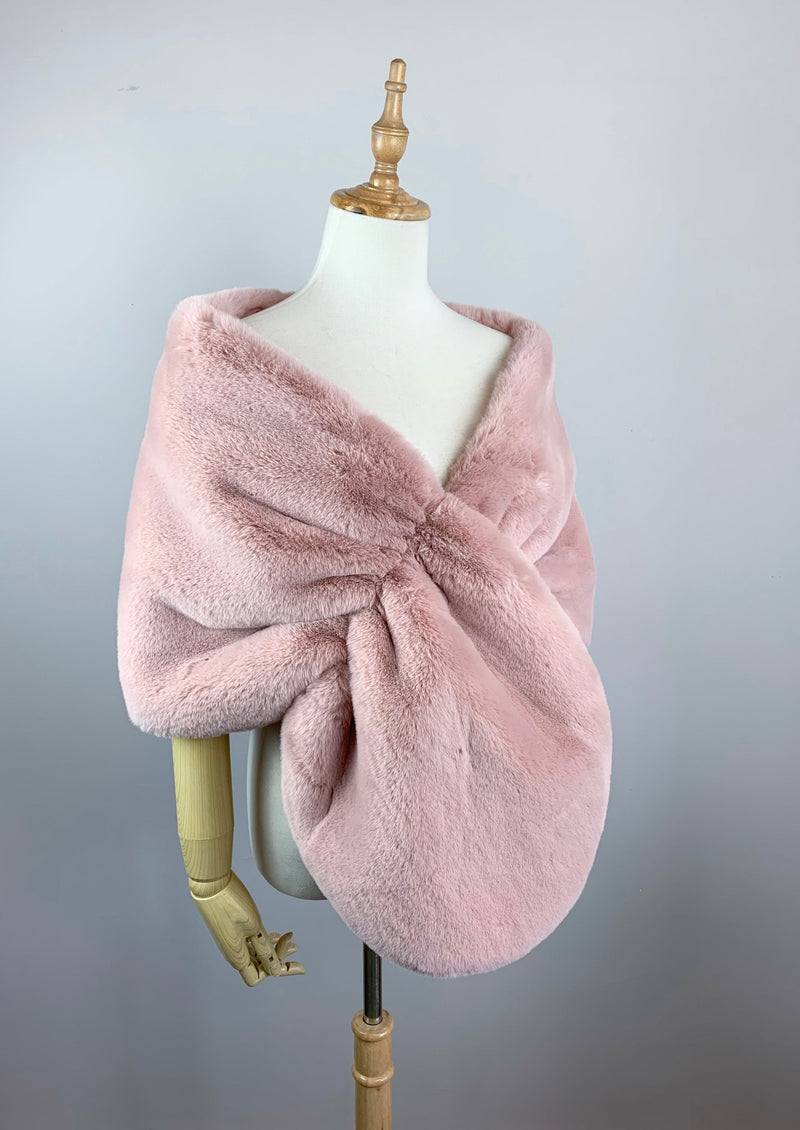 Pink Fur Shawl (Audrey Pin05)