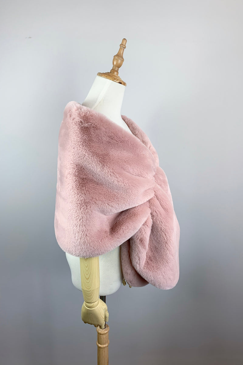 Pink Fur Shawl (Audrey Pin05)