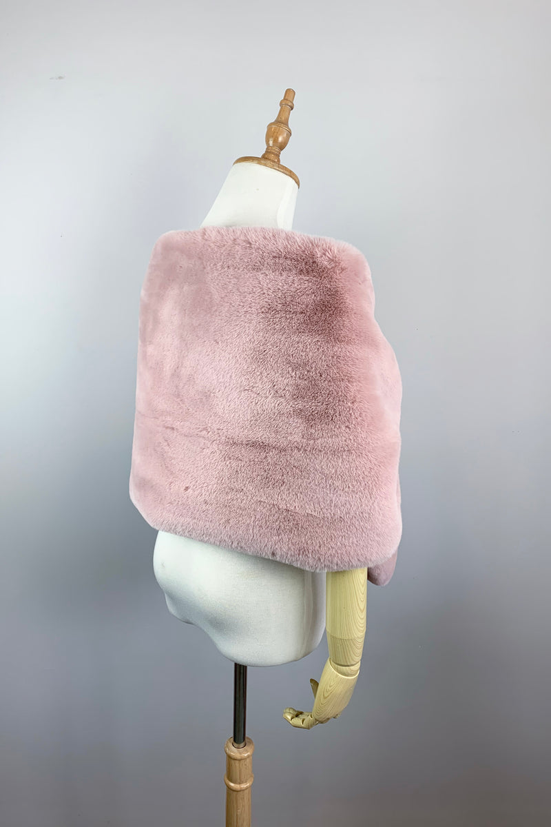 Pink Fur Shawl (Audrey Pin05)