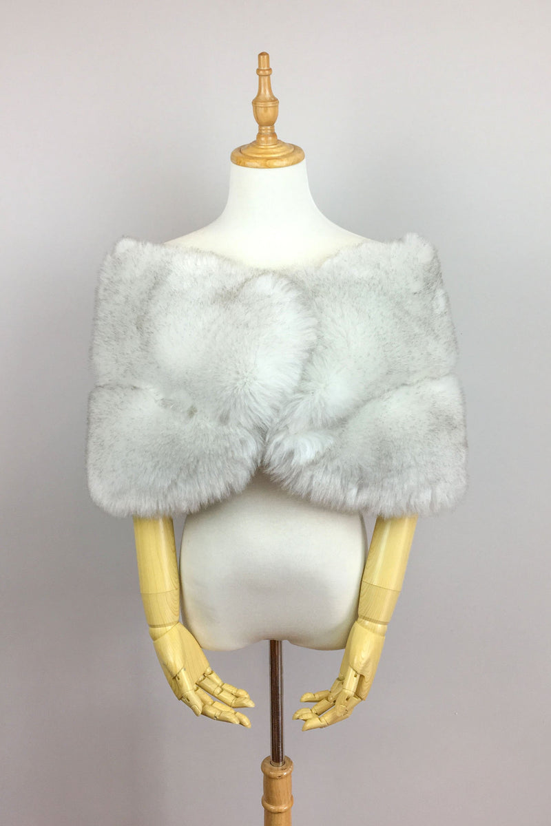 Light Gray Fur Wrap (Penelope LGry01)