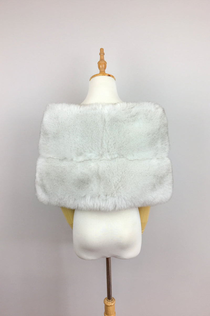 Light Gray / Silver Fur Wrap (Penelope LGry01)