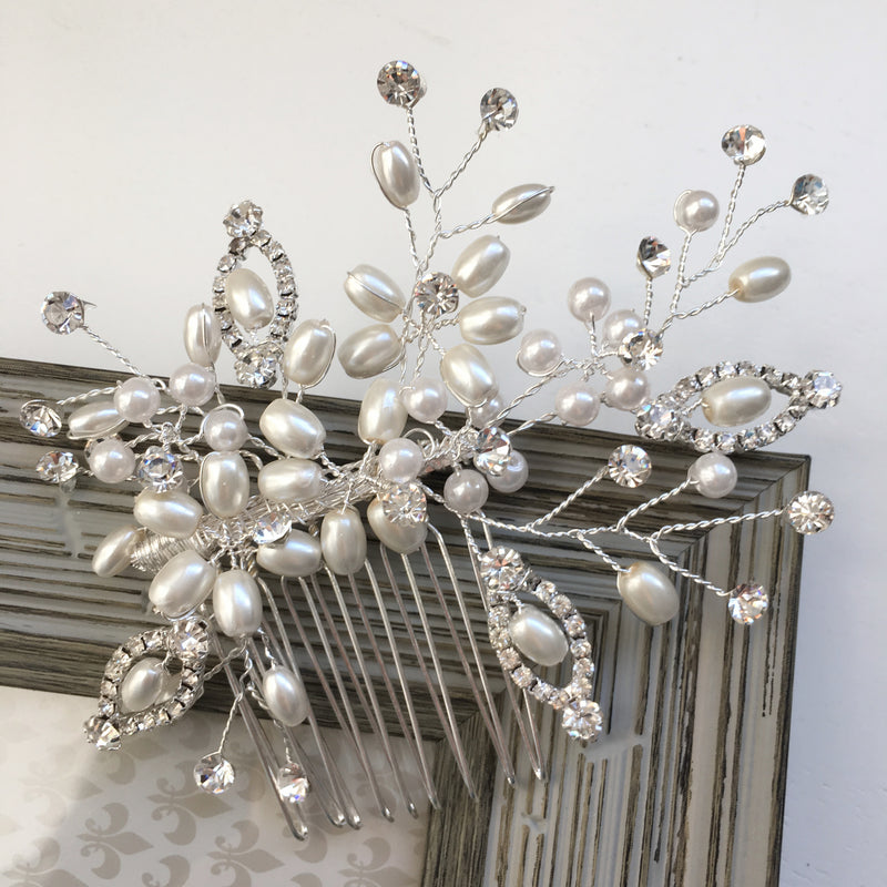 Bridal Silver Hair Comb