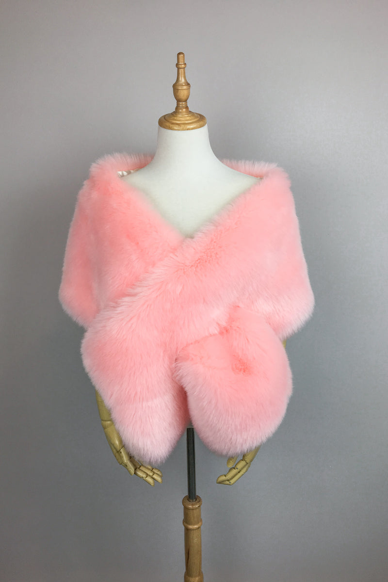 Pink Fur Shawl (Lilian Pin02)