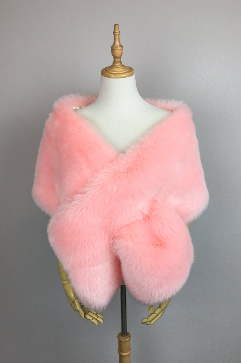 Pink Fur Shawl (Lilian Pin01)