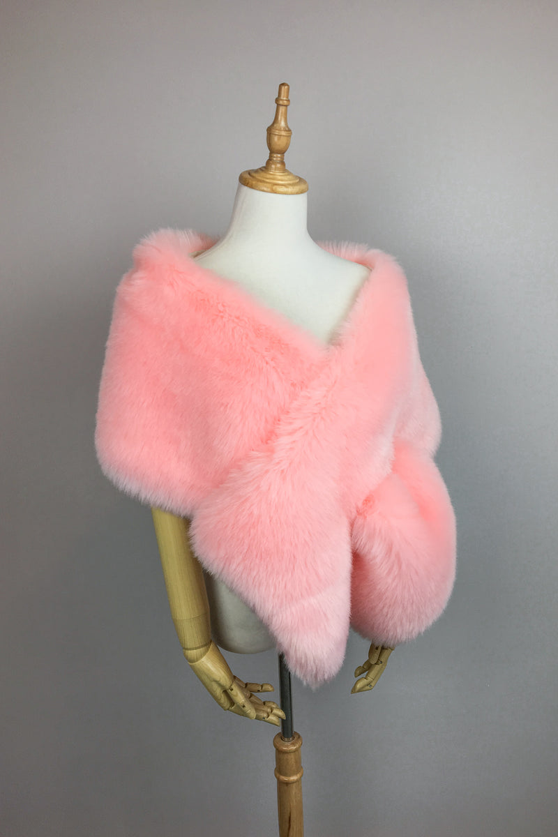 Pink Fur Shawl (Lilian Pin02)