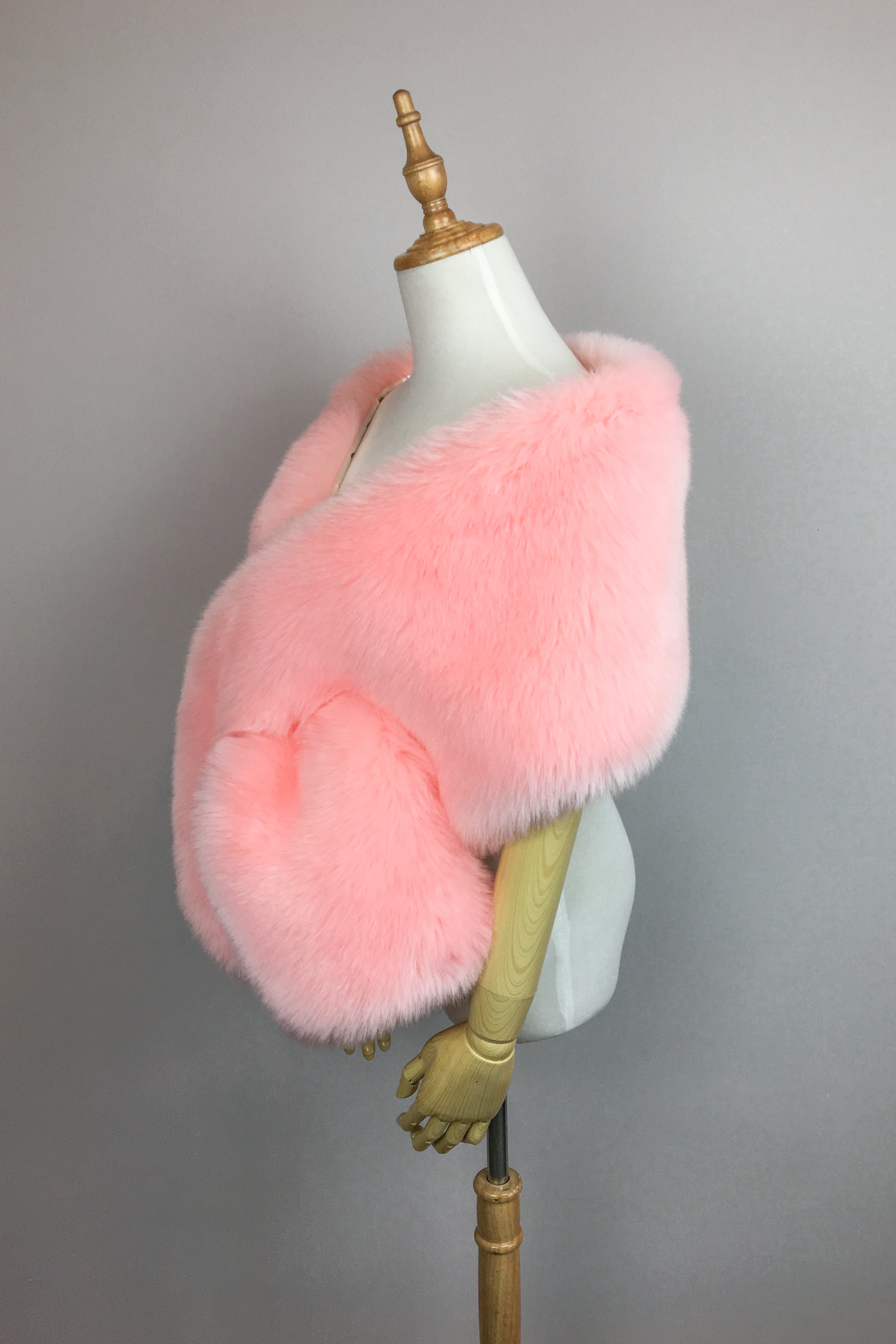 pink shawl fur