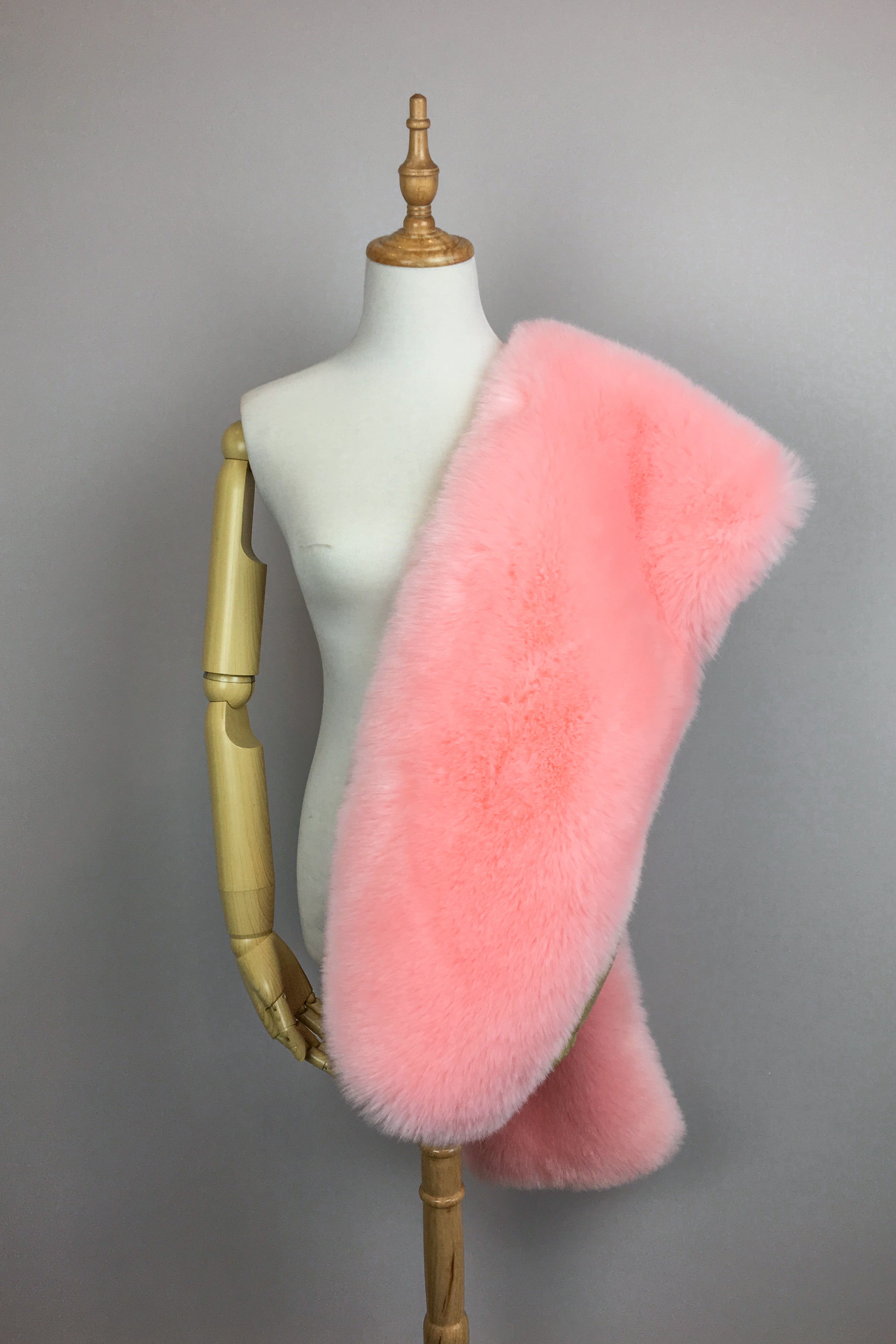 pink shawl fur