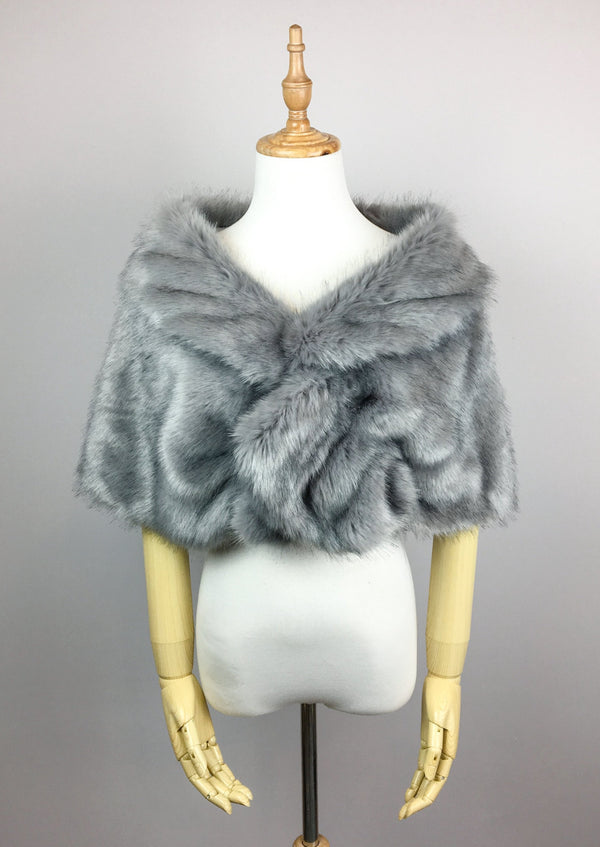 Gray Fur Wrap (Blair Gry04)