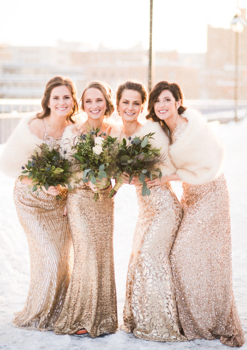 Champagne fur bolero sale