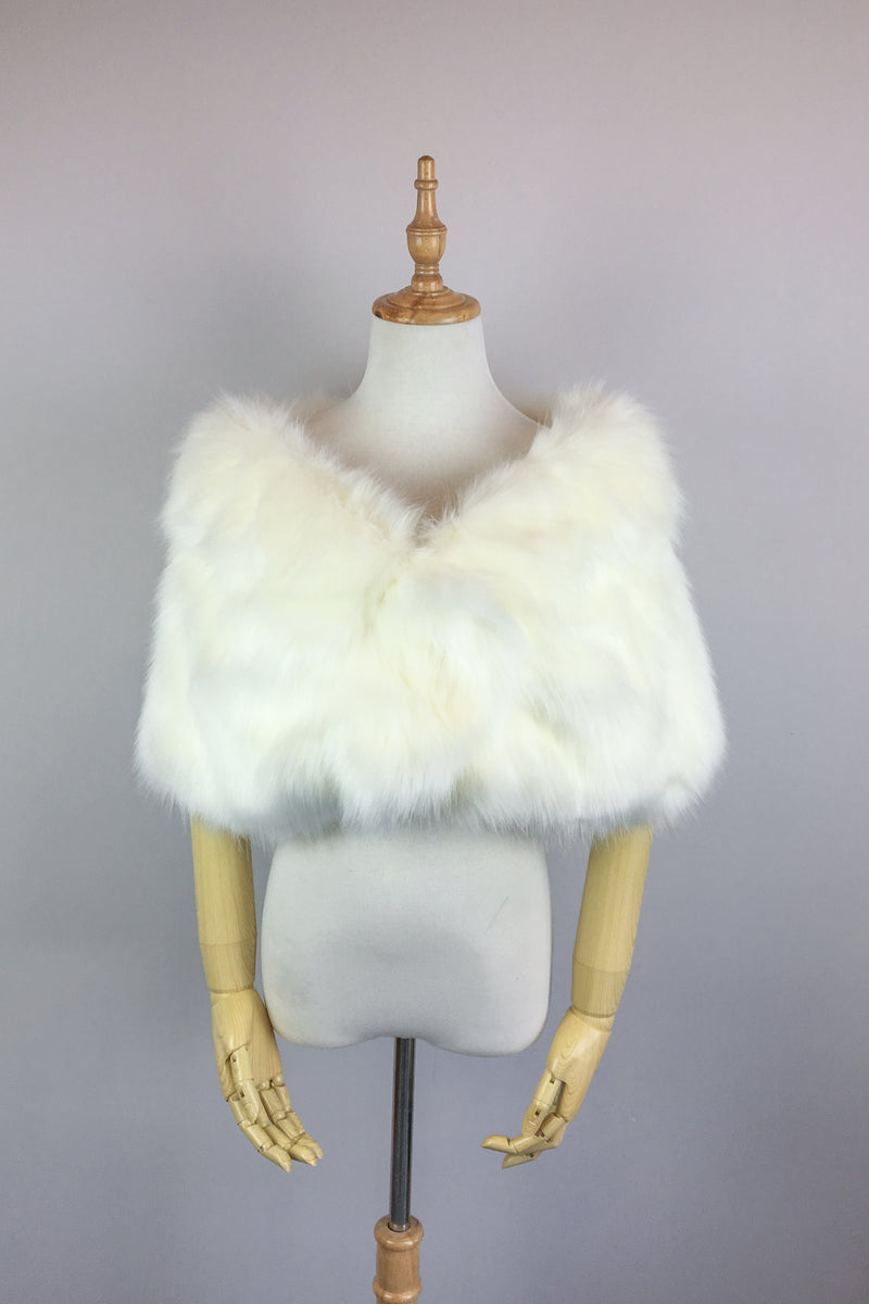 Ivory / White Fur Wrap (Blair Ivy03)