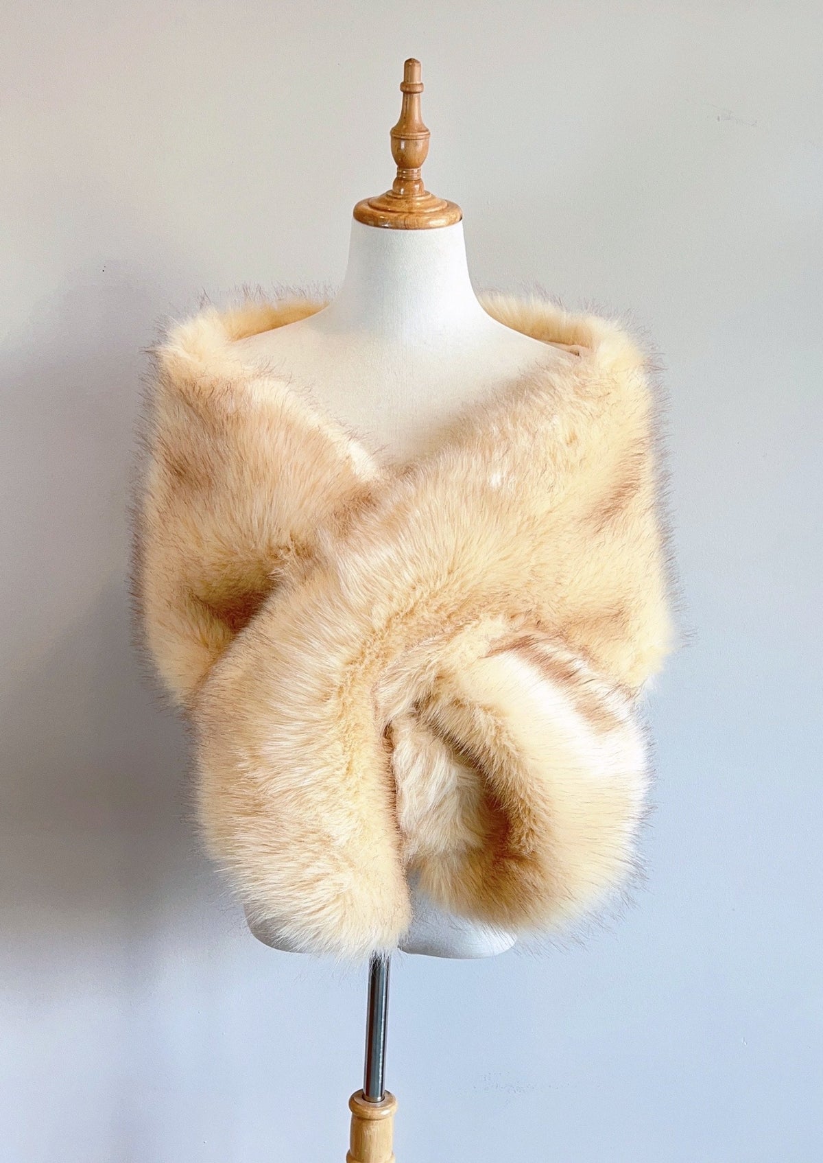 Champagne fur shrug hotsell