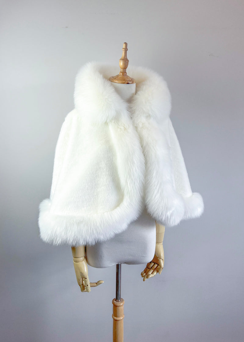 Ivory White Fur Cape (Jennifer Wht01)