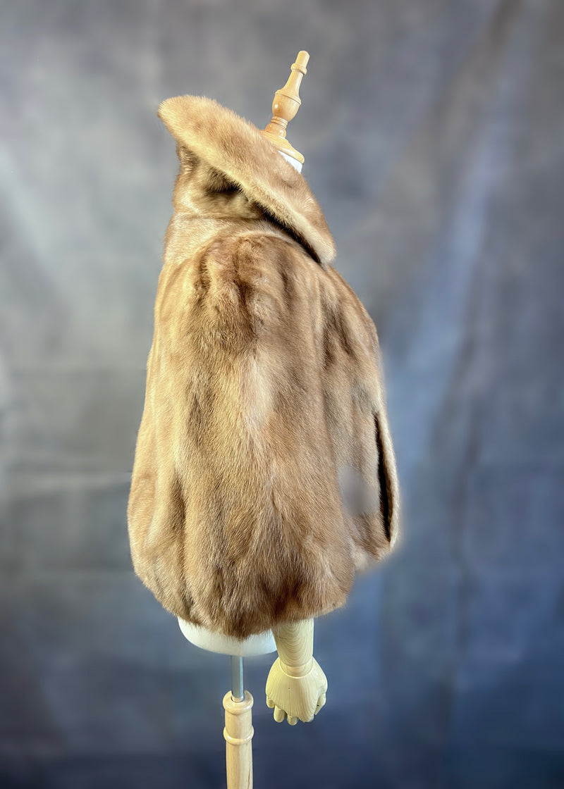 Luxury Real Mink Fur Cape (Mink14)