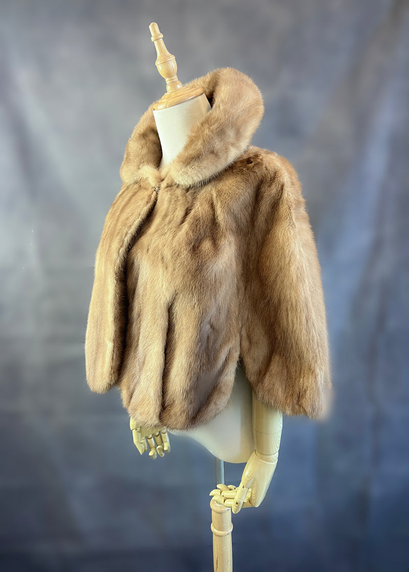 Luxury Real Mink Fur Cape (Mink14)