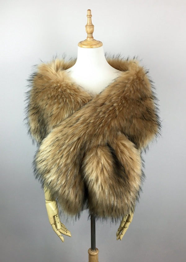 Brown Fur Shawl (Lilian LBrw02)