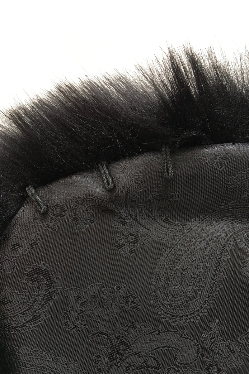 Black Faux Fur Wrap (Serena Blk01)