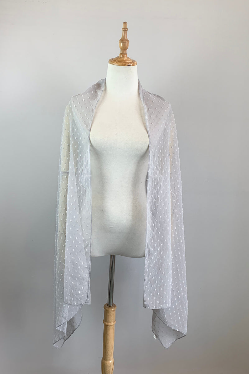 Light Gray Long Scarf Cover Up (Lola GRY08)