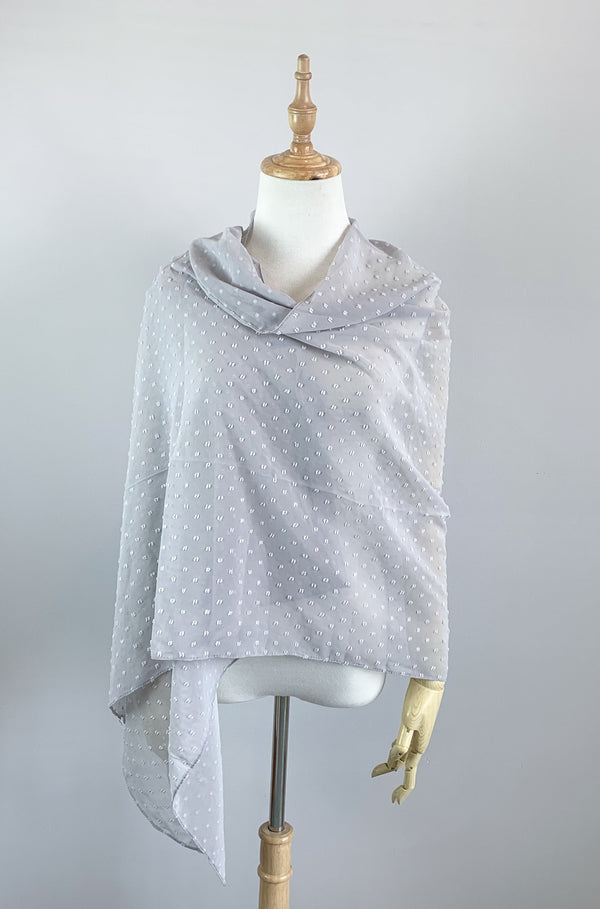 Light Gray Long Scarf Cover Up (Lola GRY08)