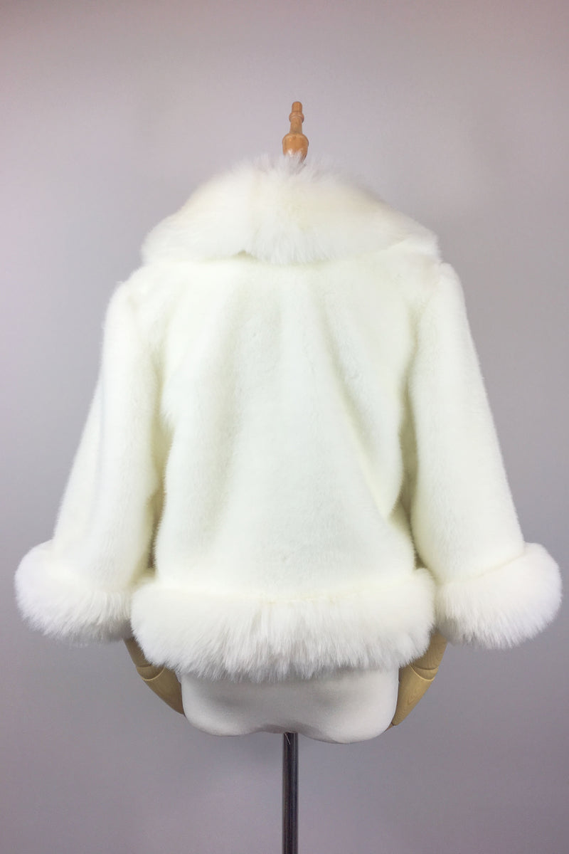 Ivory White Fur Jacket (Chole Wht01) - Main Image