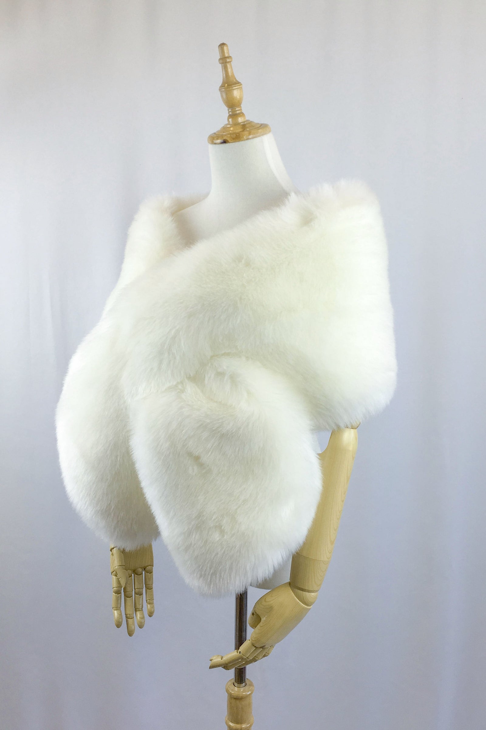 white fur shawl shein