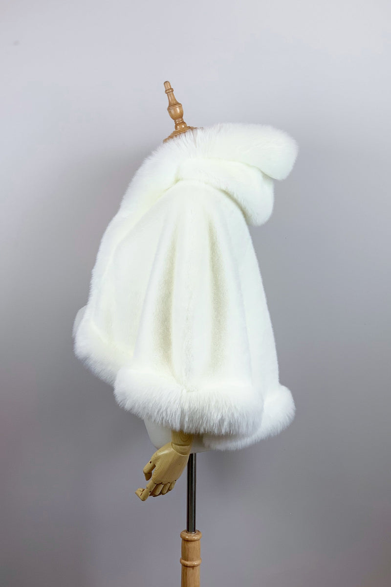 Ivory White Fur Cape (Juliet Wht01)