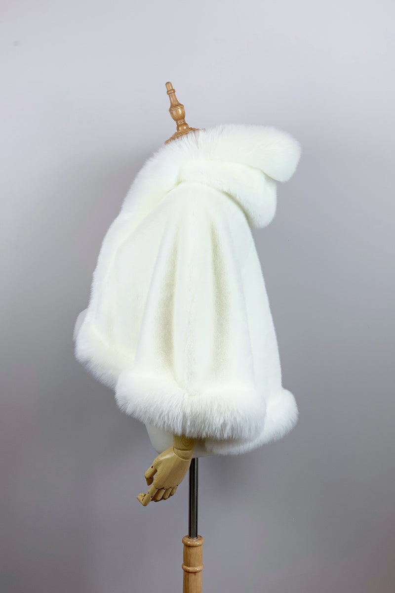 Ivory White Fur Cape (Juliet Wht01)