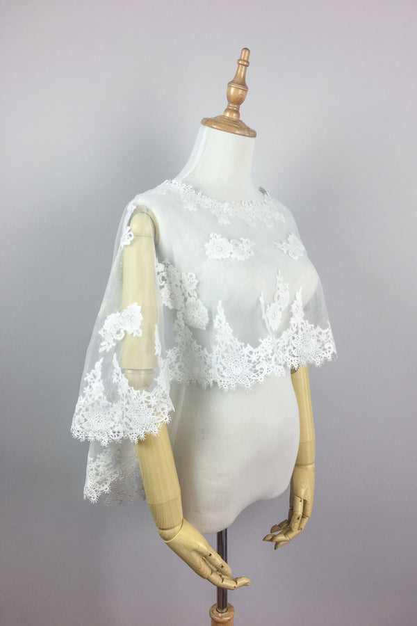 Bridal summer cover up, Lace bolero, Lace Top