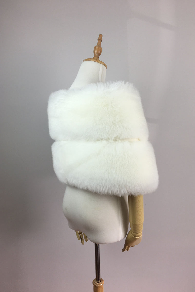 Ivory White Fur Wrap (Penelope Wht01)