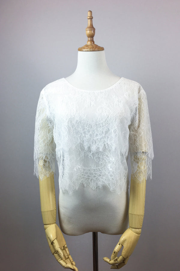 Bridal summer cover up, Lace bolero, Lace Top