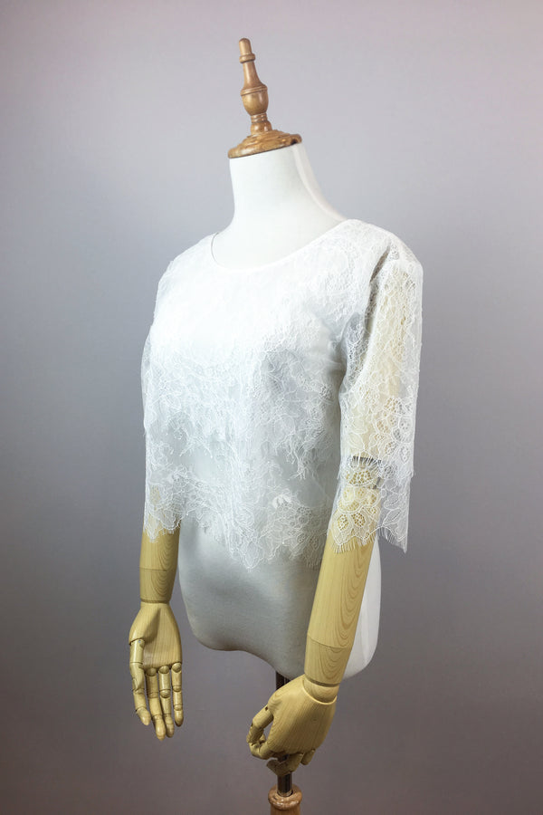 Bridal summer cover up, Lace bolero, Lace Top