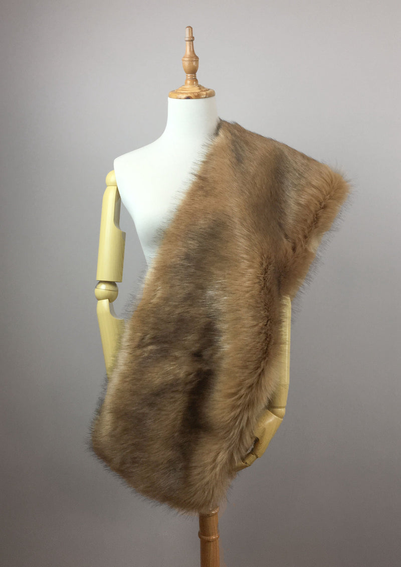 Honey Brown Fur Shawl (Lilian LBrw03)