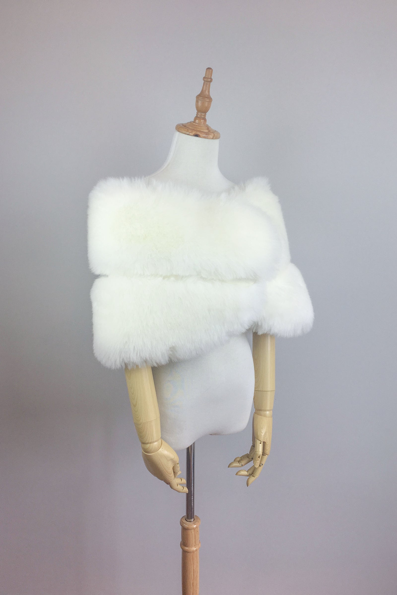 wandmee FLOWER FUR STOLE ホワイト wandmee FLOWER FUR STOLE ホワイト wandmee FLOWER FUR STOLE