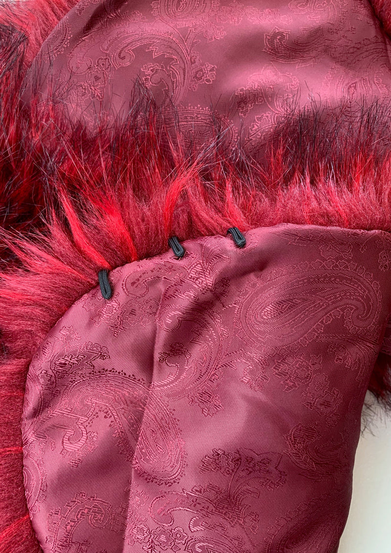 Red Fur Wrap (Serena Red02)