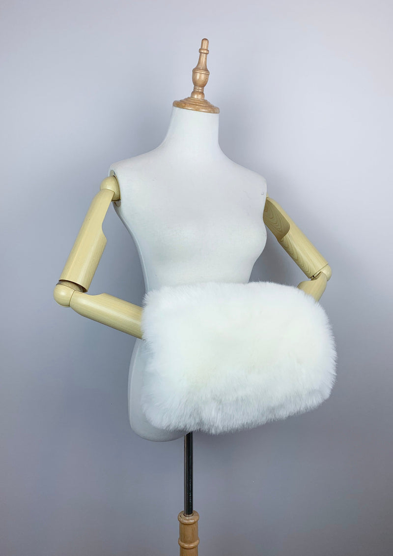Faux Fur Muff with phone pocket and handle