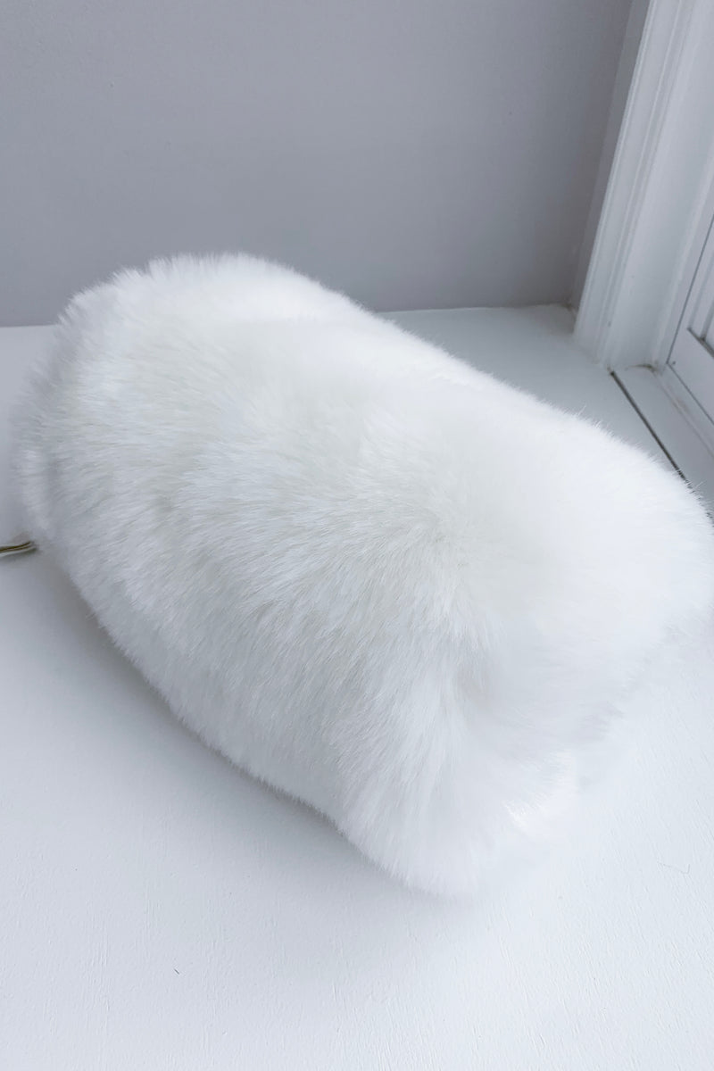 Faux Fur Muff with phone pocket and handle