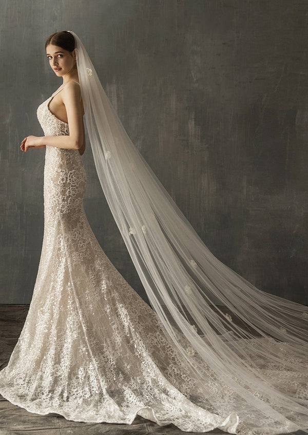 Emma | Floral Long Veil