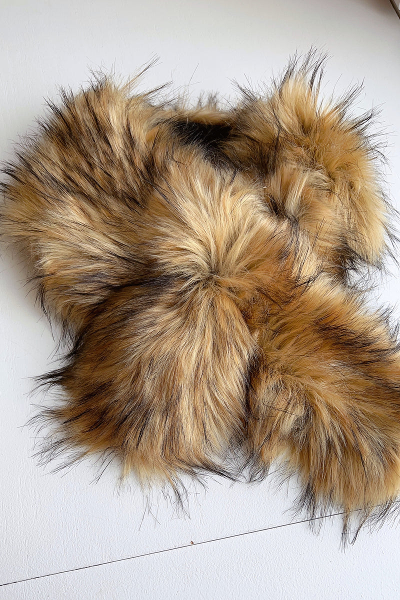 Fox Faux Fur Scarf / Fur Scarf / Bridesmaid Gifts / Brown Fur Scarf