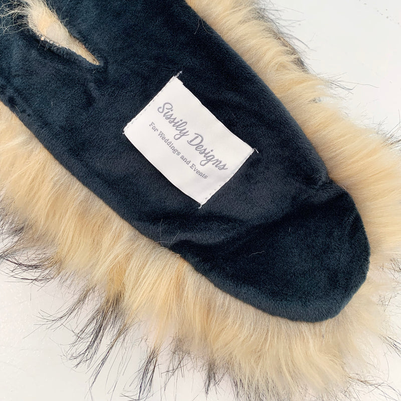 Fox Faux Fur Scarf / Fur Scarf / Bridesmaid Gifts / Brown Fur Scarf