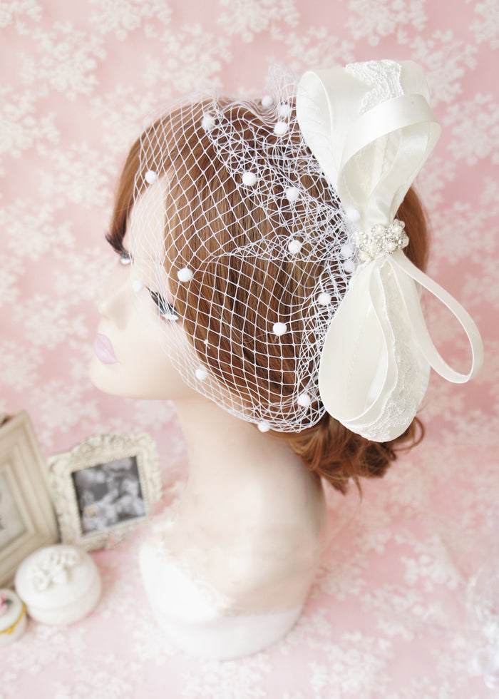 Bridal Birdcage Veil – Sissily Designs display picture 1