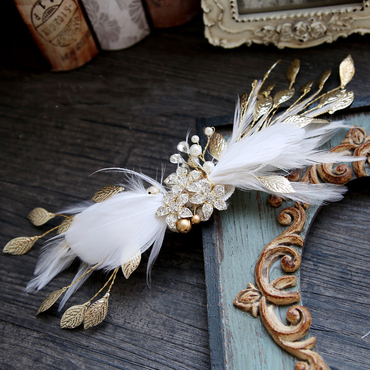 Bridal Feather Hair Clip