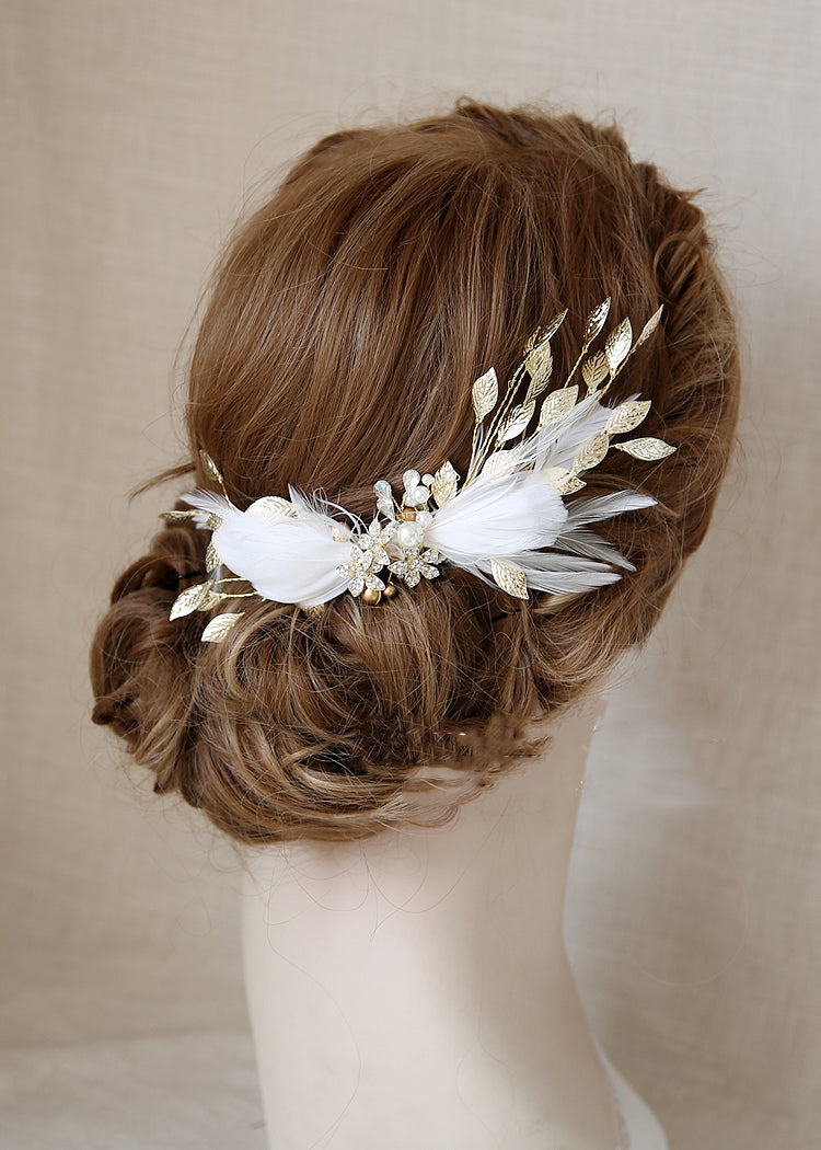 Bridal Feather Hair Clip