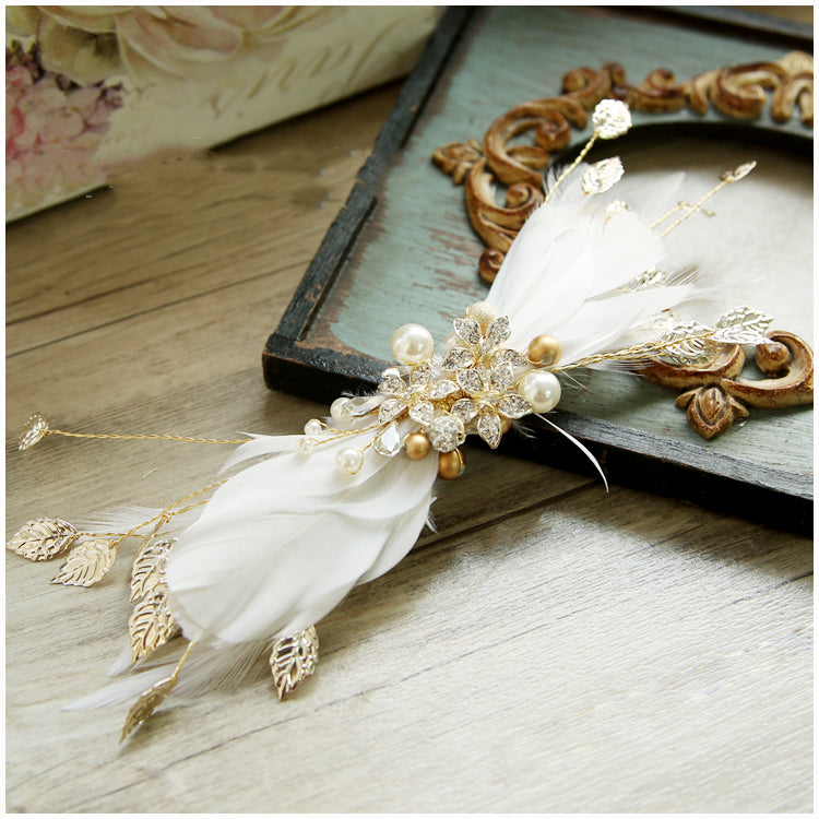 Bridal Feather Hair Clip